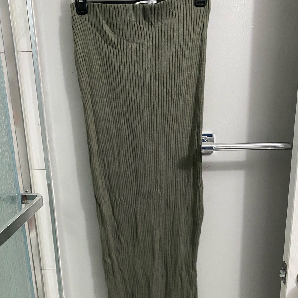 Olive green skirt